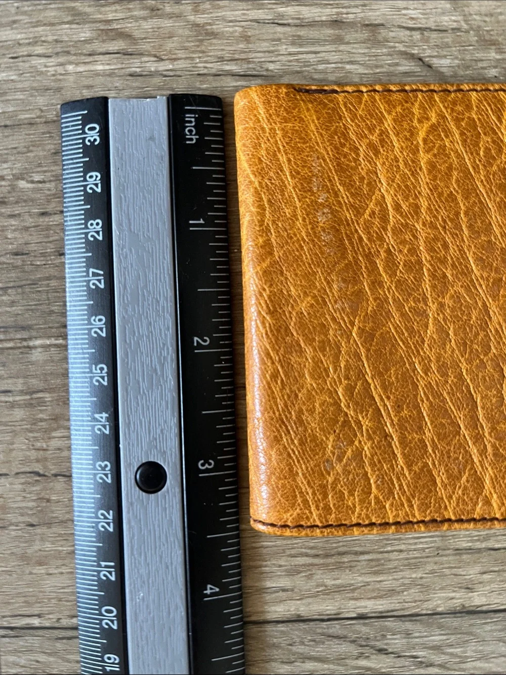 Vintage Wallet Slim Tan Textured Leather Bifold NEW Hunting World Made in Spain